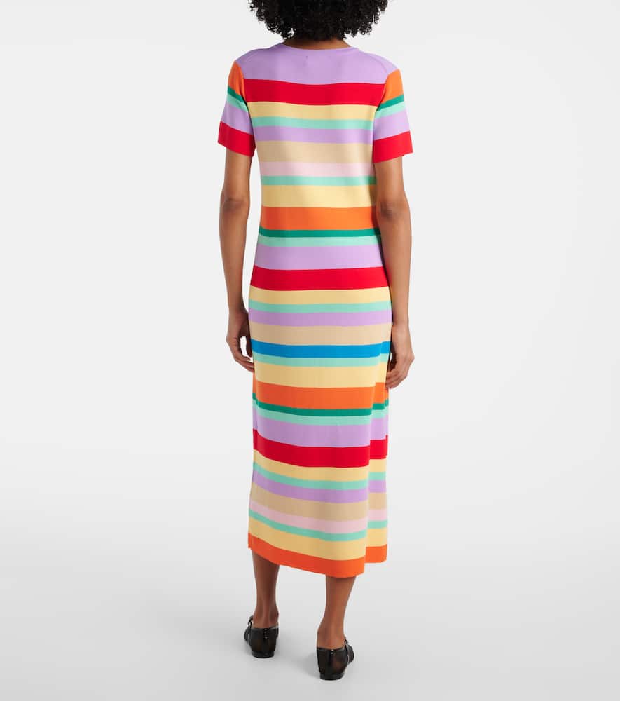 Duster striped maxi dress