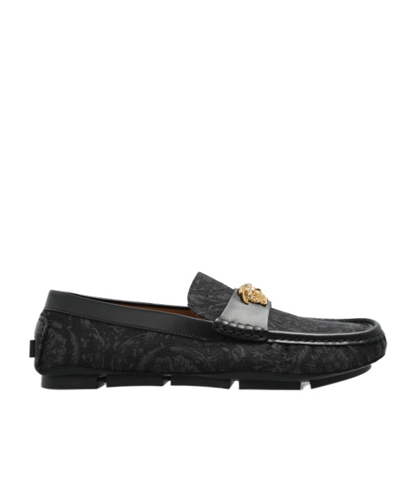 Medusa-Plaque Slip-On Loafers