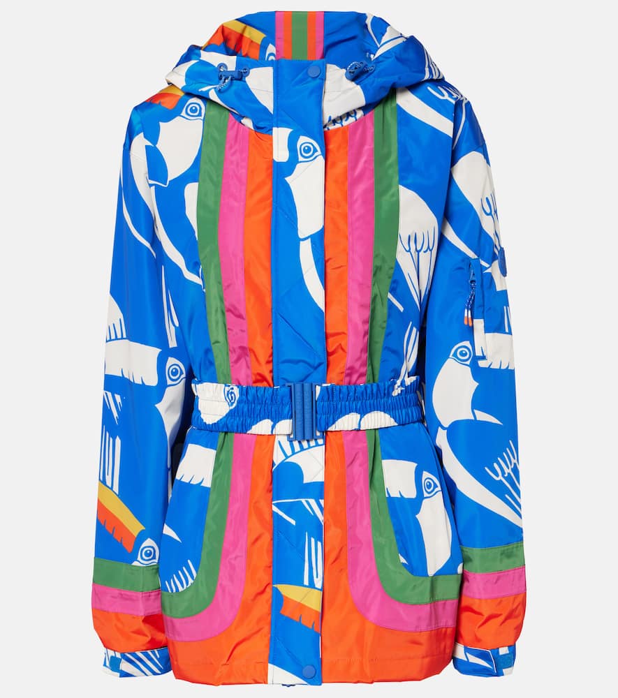 Farm Rio Colorblocked printed ski jacket