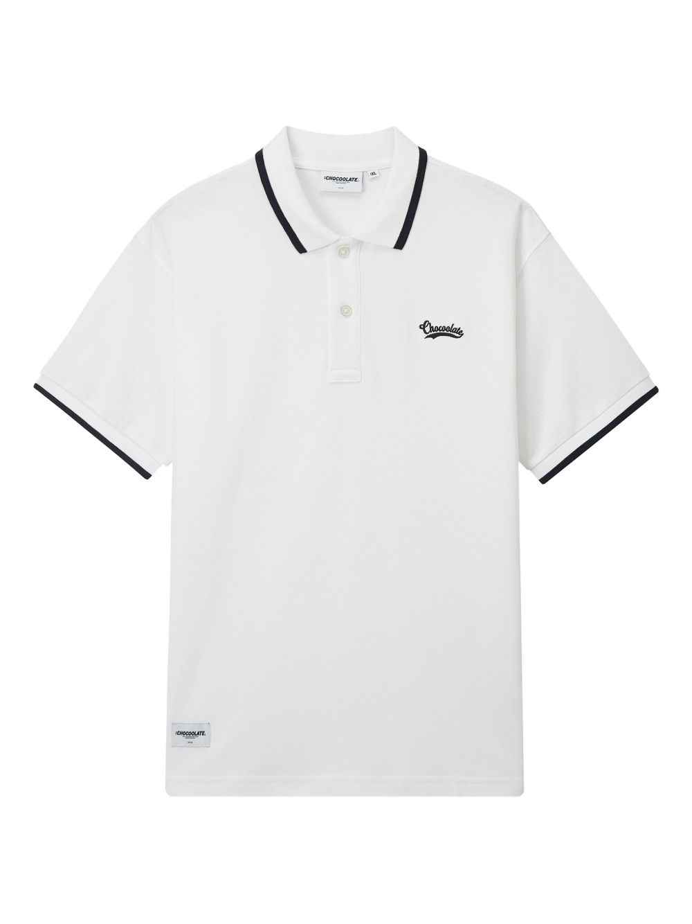 CHOCOOLATE logo-embroidered polo shirt - White