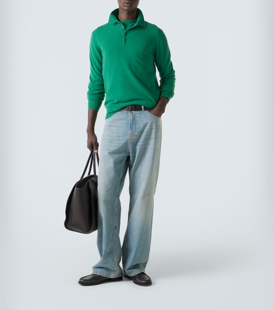 Cashmere polo sweater