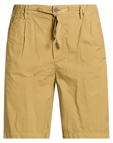 Man Shorts & Bermuda Shorts Khaki Size 28 Cotton, Elastane