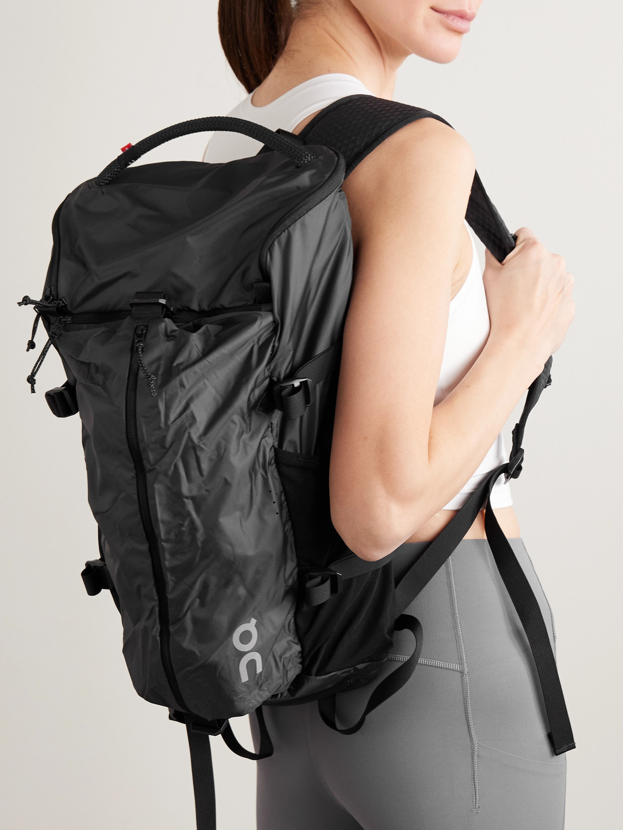 Speed Pack Shell-trimmed Ripstop Backpack - Black