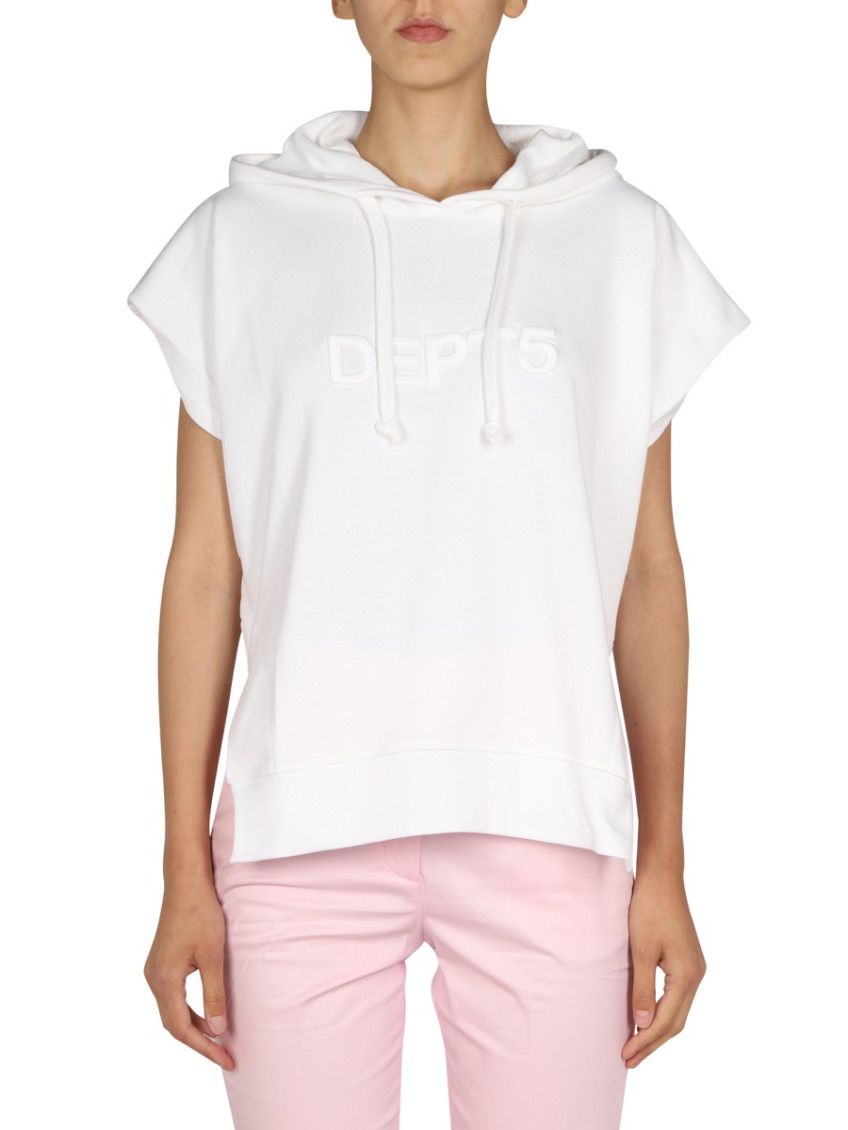 White Logo Hood Sweatshirt