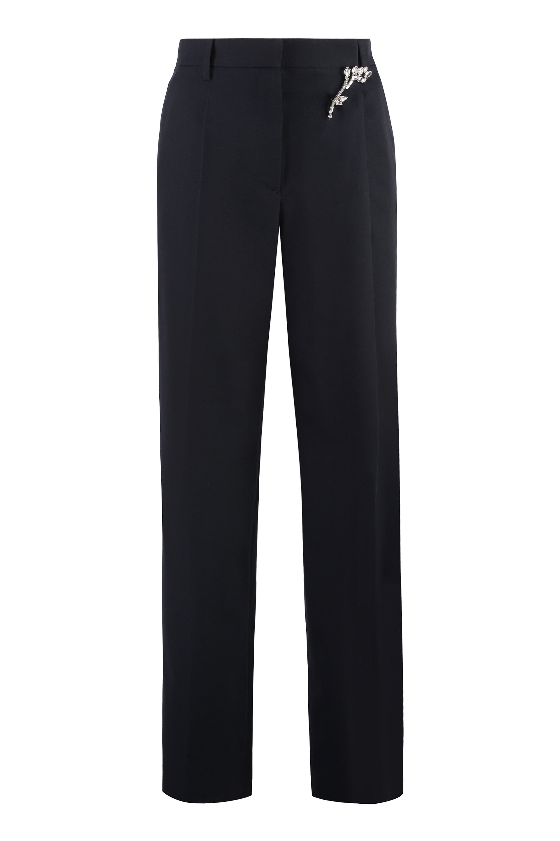 Elegant Wool Gabardine Trousers for Women