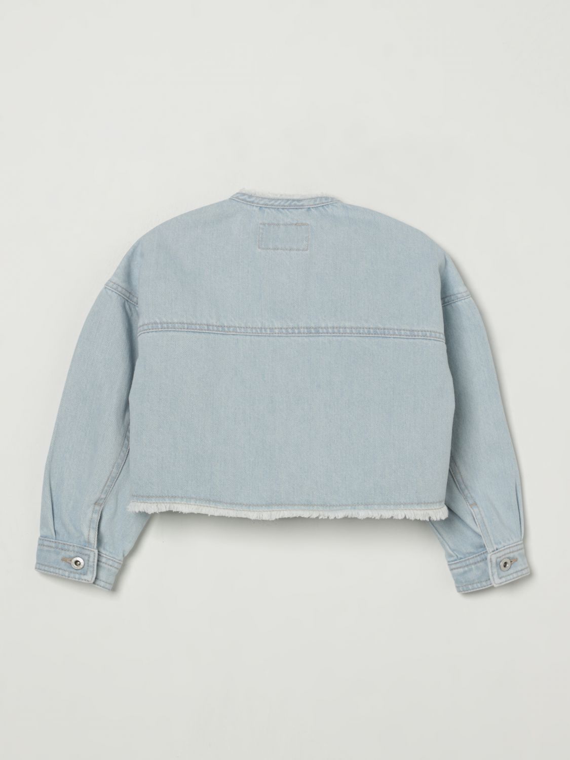 Il Gufo logo-embroidered denim jacket - Blue
