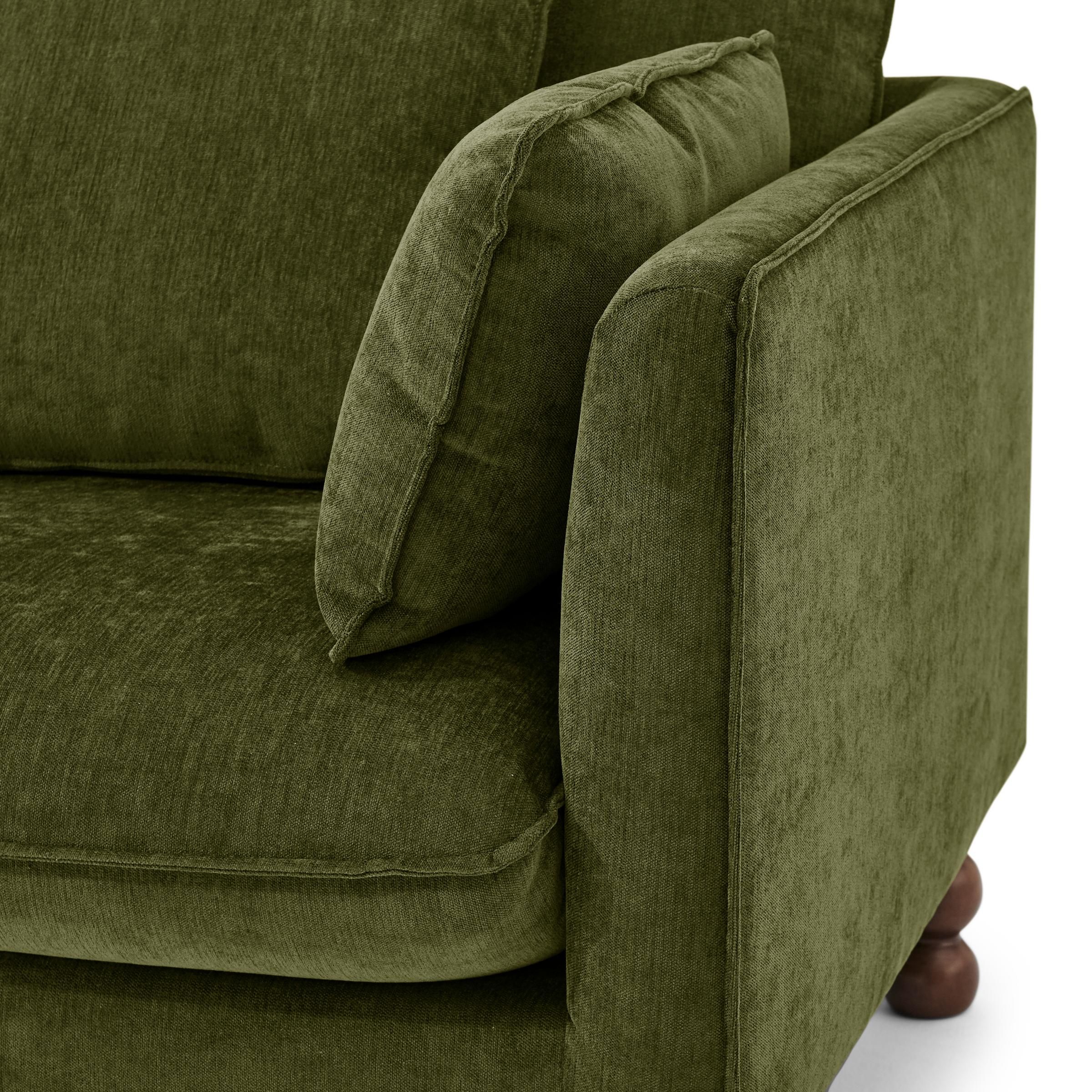 Furnitureboxuk Monroe Chenille Fabric 2 Seater Sofa In Green