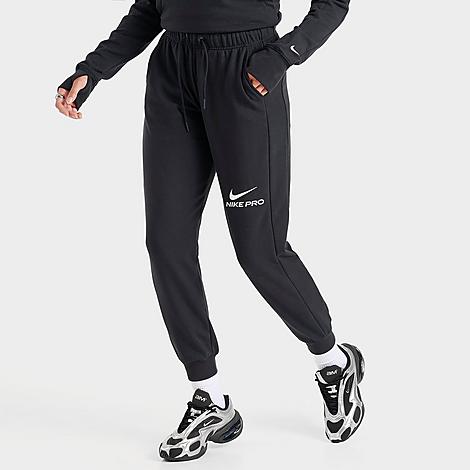 Women's Pro Dri-FIT French Terry Jogger Pants in Black/White