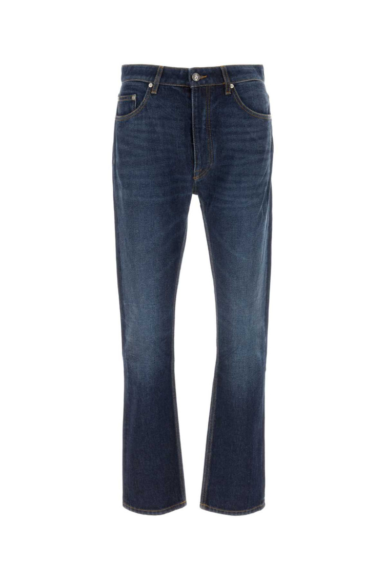 Mid-rise straight-leg jeans - Blue