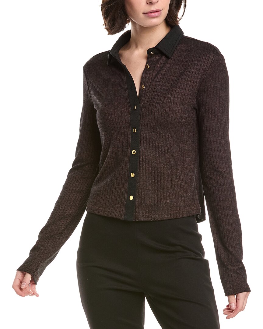 The Knit Contrast Polo Sweater