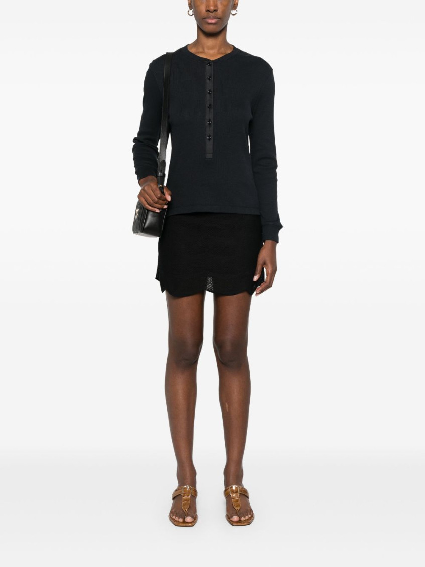 - Silk And Cotton Mini Skirt