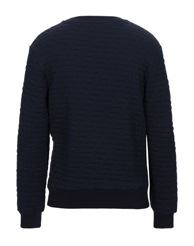 Brian Dales Man Sweatshirt Midnight blue Size M Cotton, Wool, Polyester