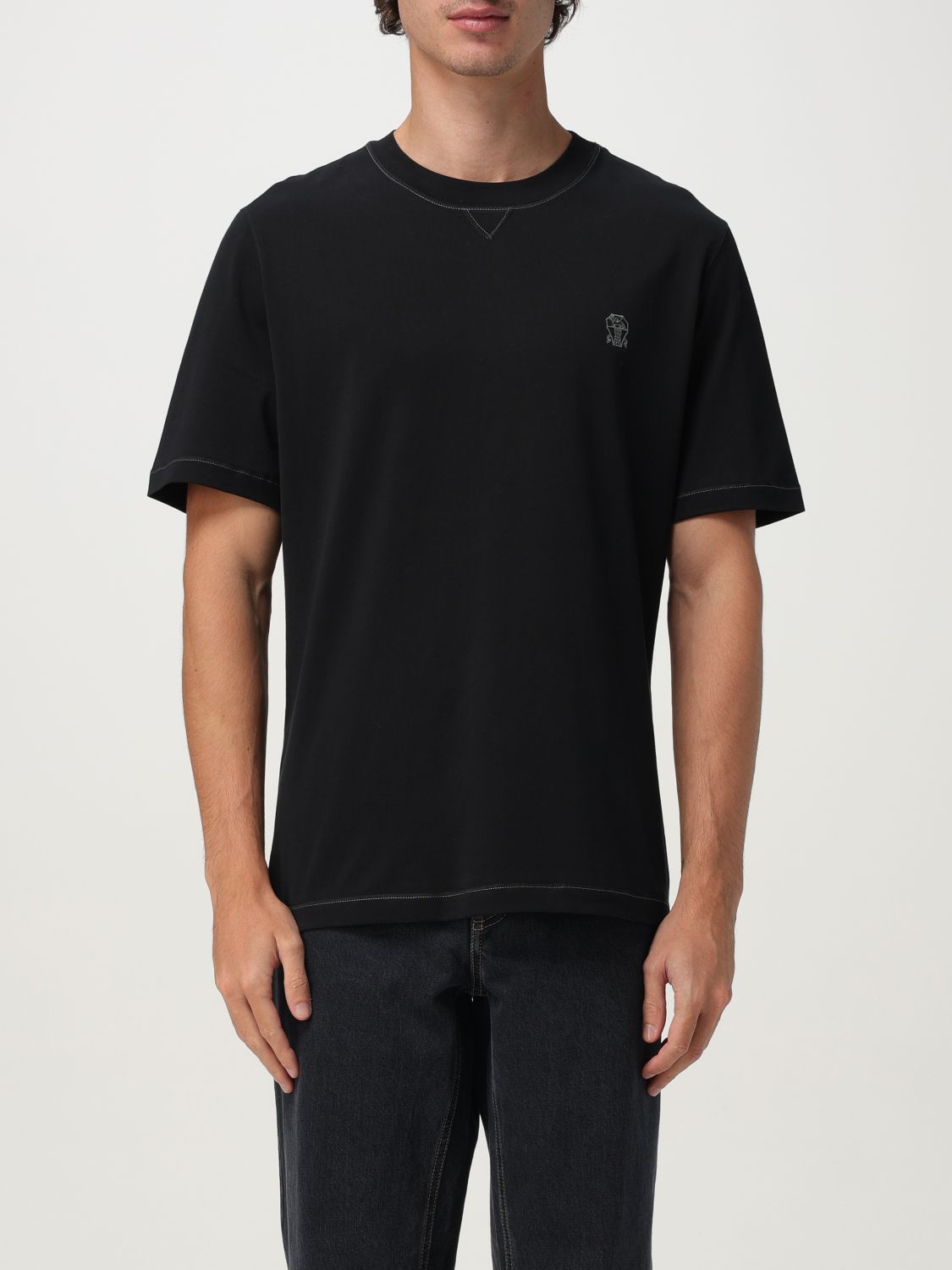 Logo-embroidered crew-neck T-shirt - White