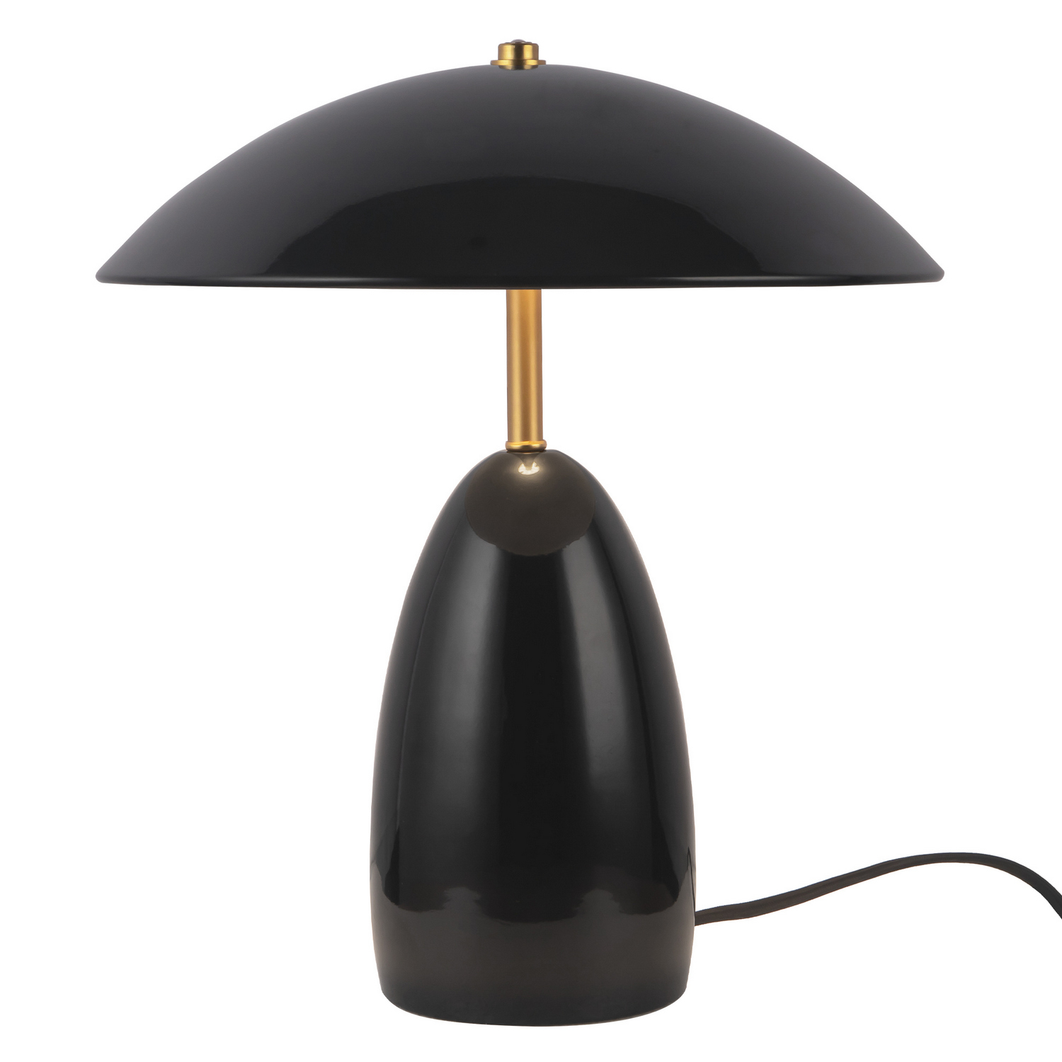 Glossy Black LED Table Lamp from the Poppy Collection