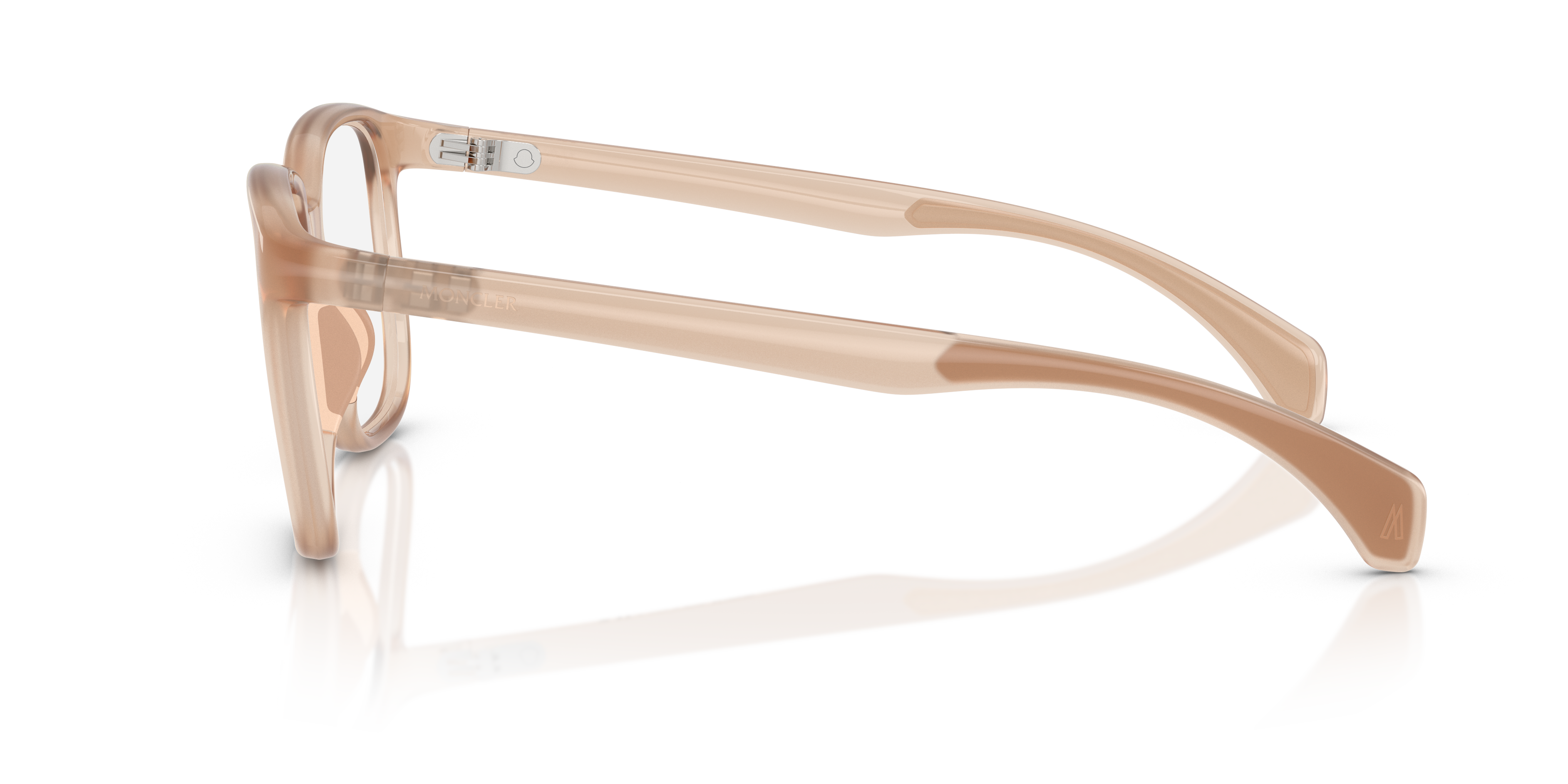 Moncler Unisex Moncler ME3003 5011 Monturas ópticas Inyectado Beige Transparente Cuadrada Norma