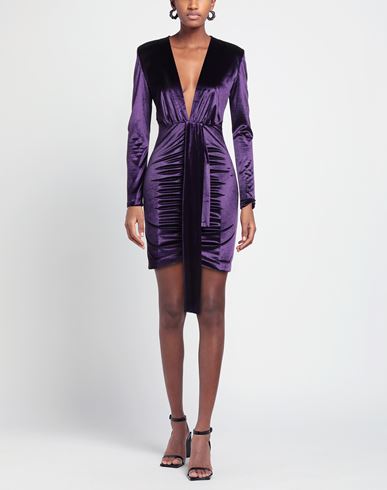 Woman Mini dress Purple Size 8 PES, Elastane