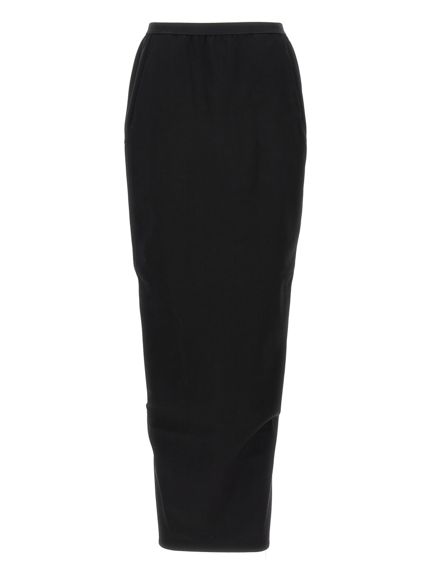 Black Soft Pillar Long skirt