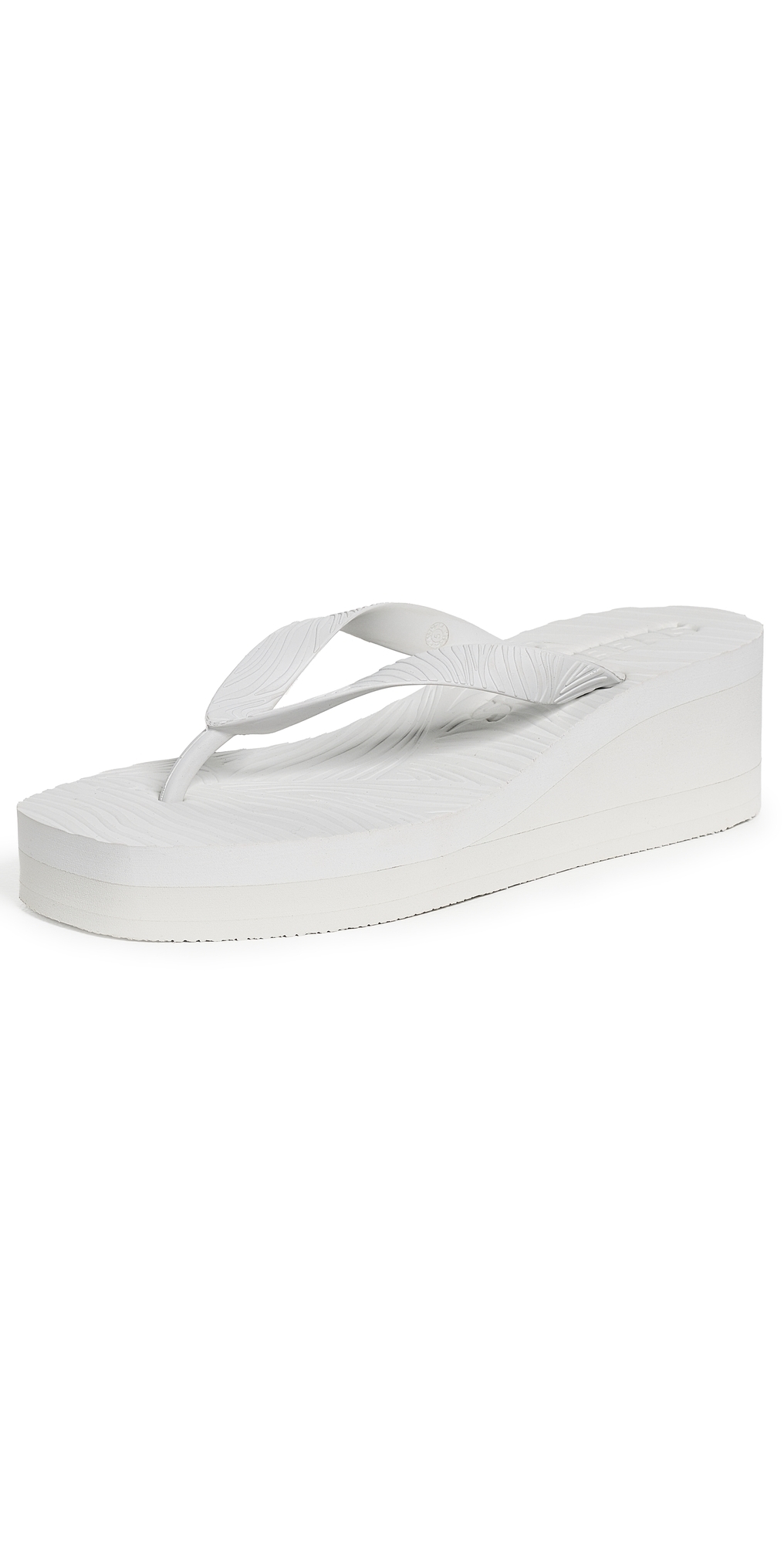 High Platform Flip Flops White