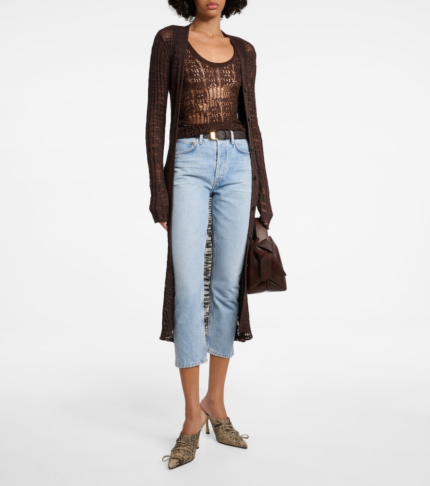 Riley high-rise cropped straight jeans