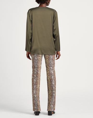 Elena Mirò Woman Top Military green Size 14 Viscose, Elastane