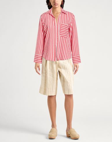 Momoní Woman Top Red Size 4 Cotton, Viscose, Silk