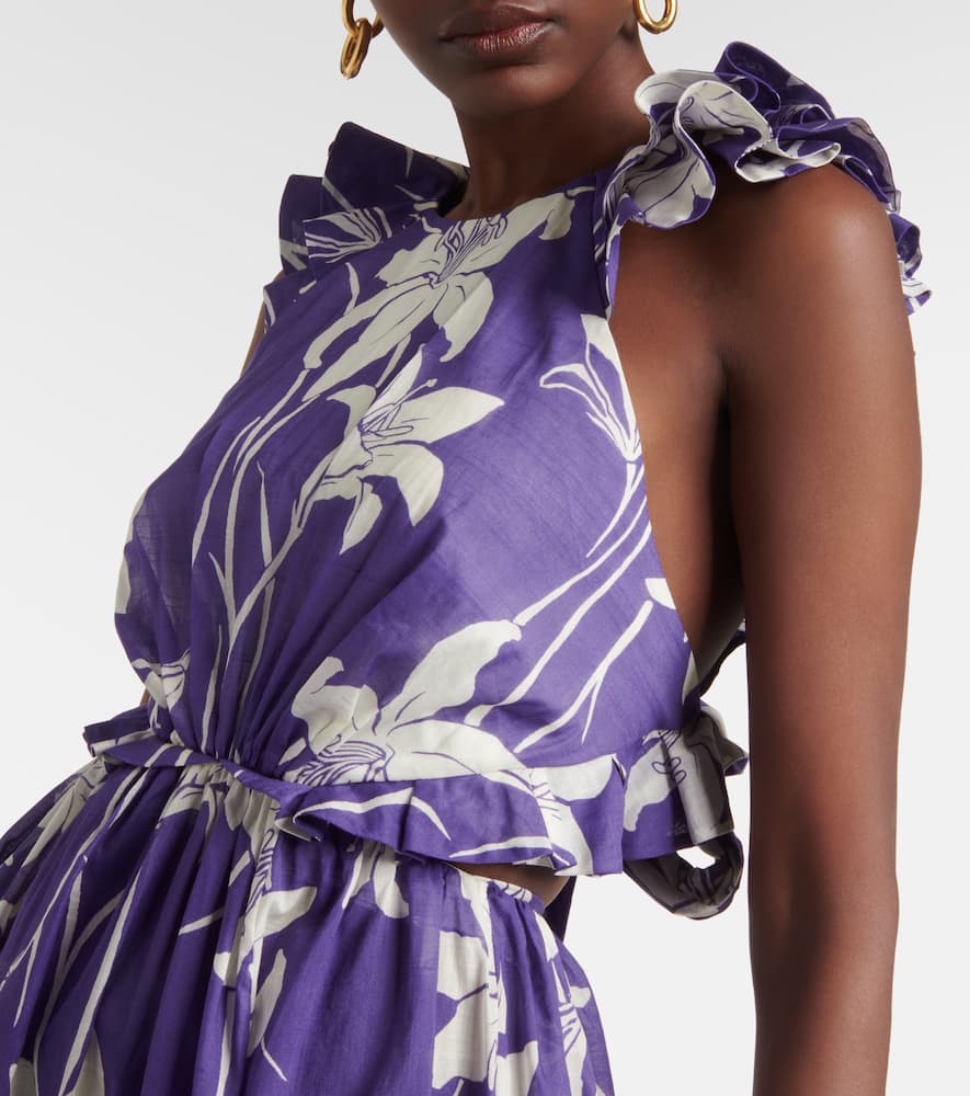 Acadian floral cotton maxi dress