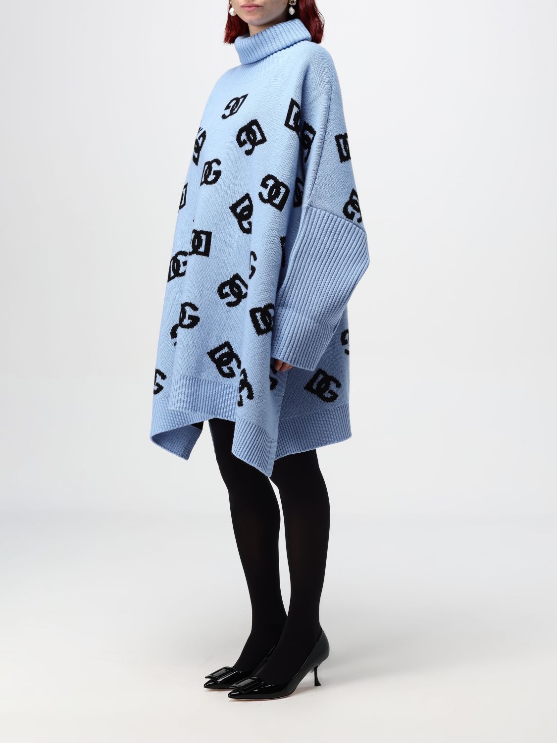Logo embroidered coat - BLUE