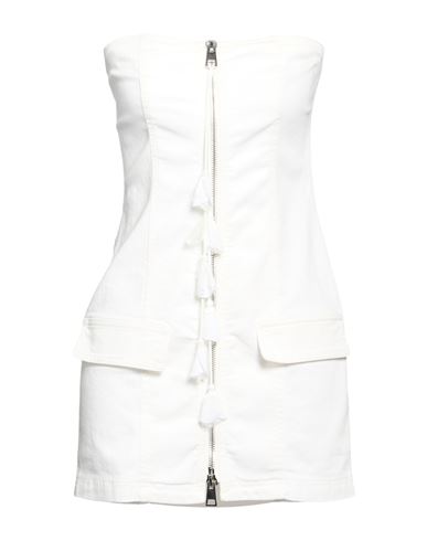 Woman Mini dress Off white Size 8 Cotton, Elastomultiester, Elastane