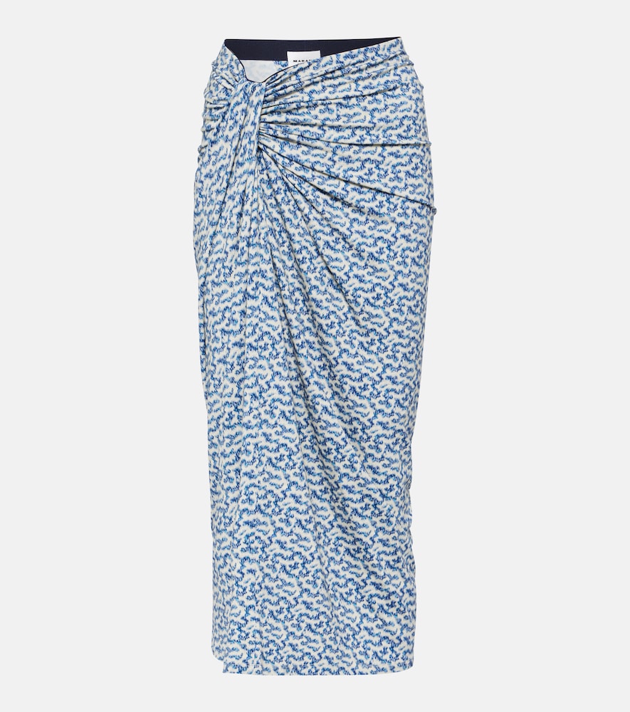 Jeldia printed jersey midi skirt