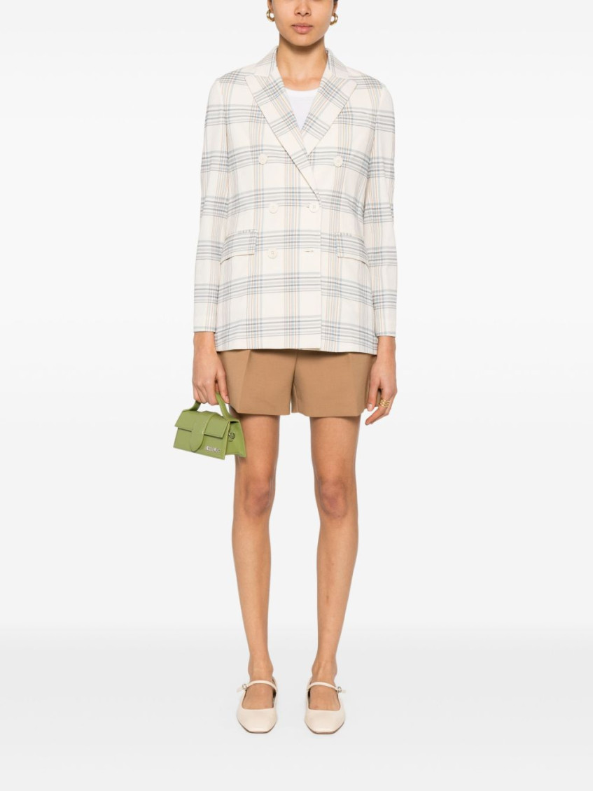 Light Beige Checked Blazer