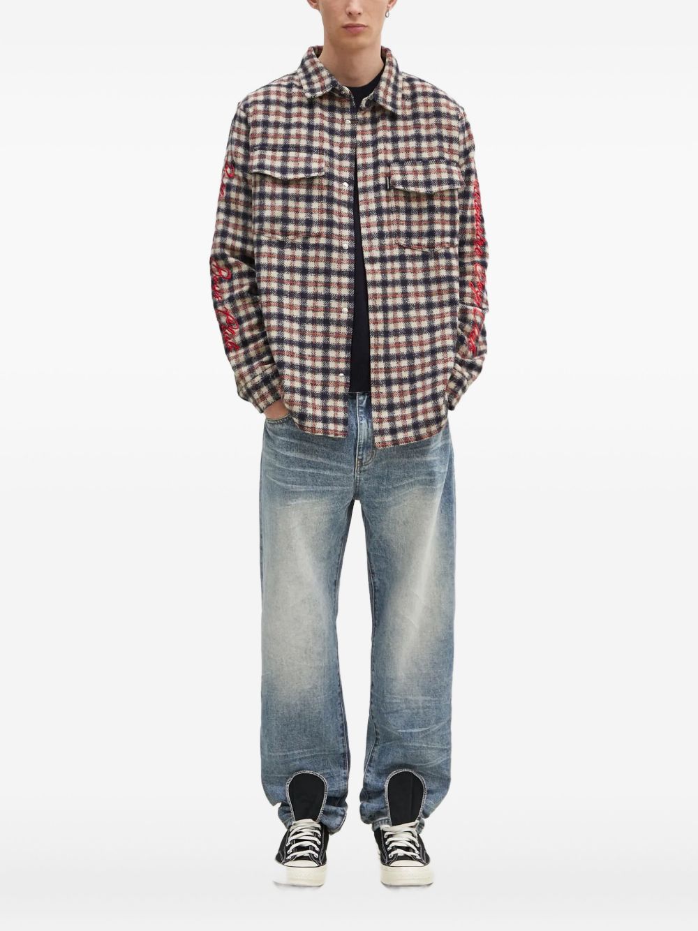 Check-pattern shirt - Red