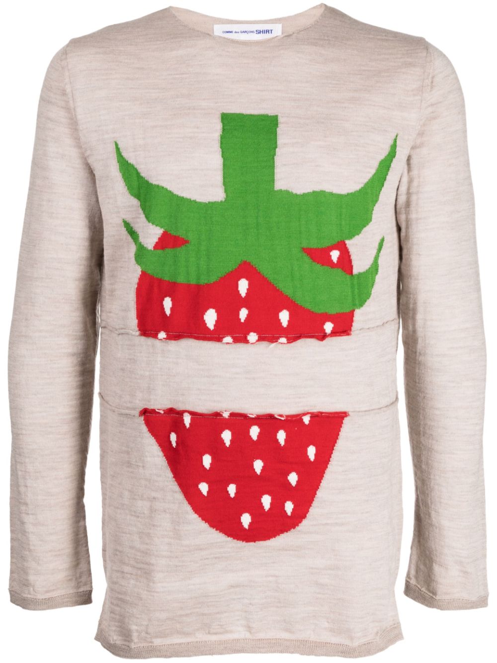 Graphic-print crew-neck sweatshirt - Neutrals