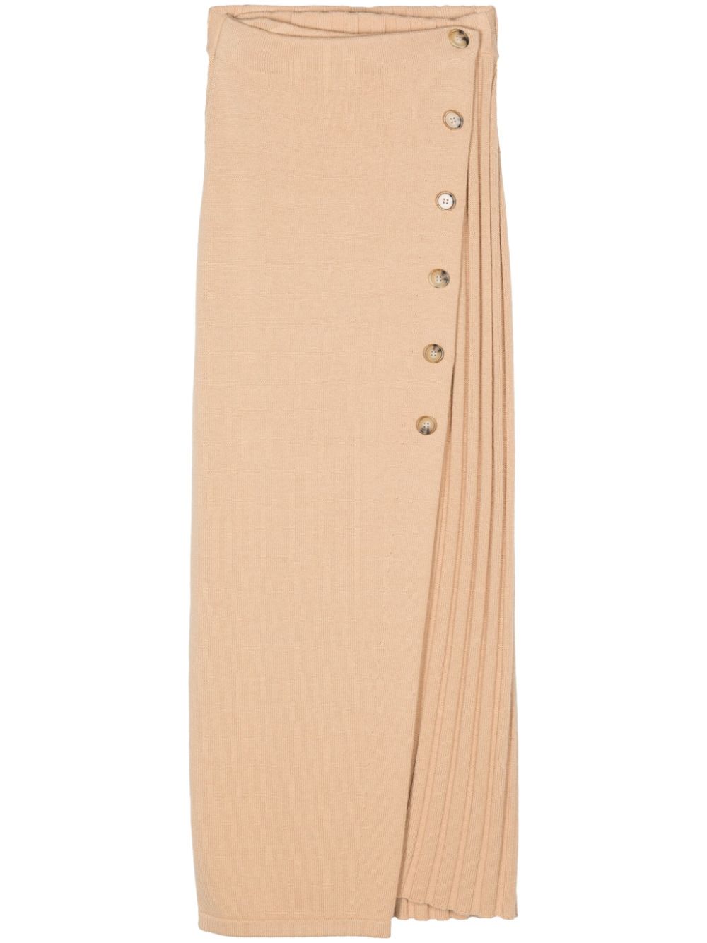 Nougat knitted skirt - Neutrals