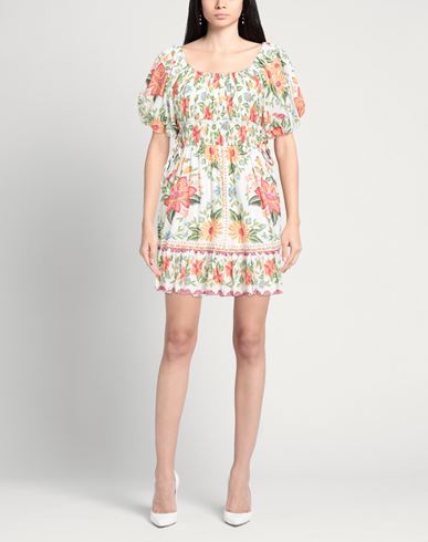 Woman Mini dress Green Size L Cotton, Viscose
