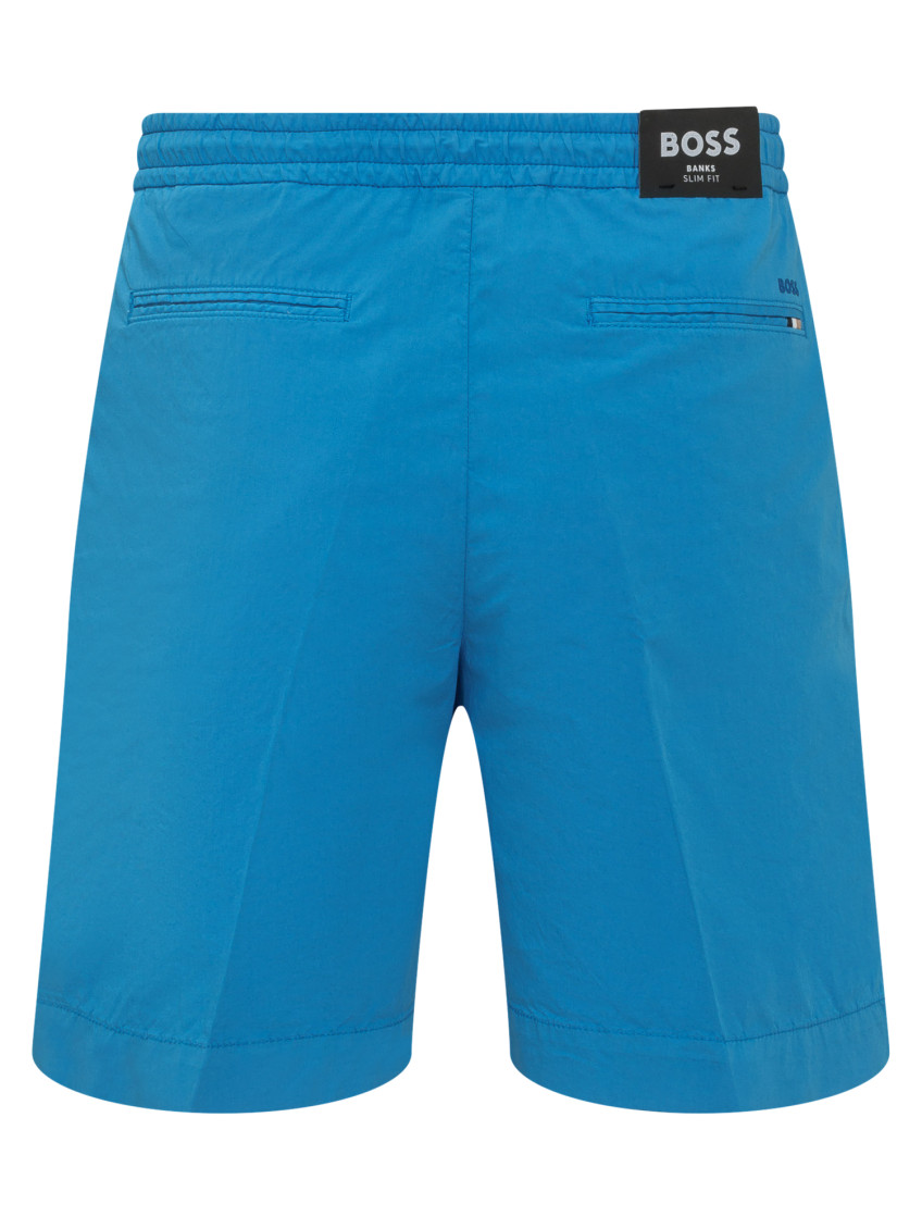 Blue Solid Shorts