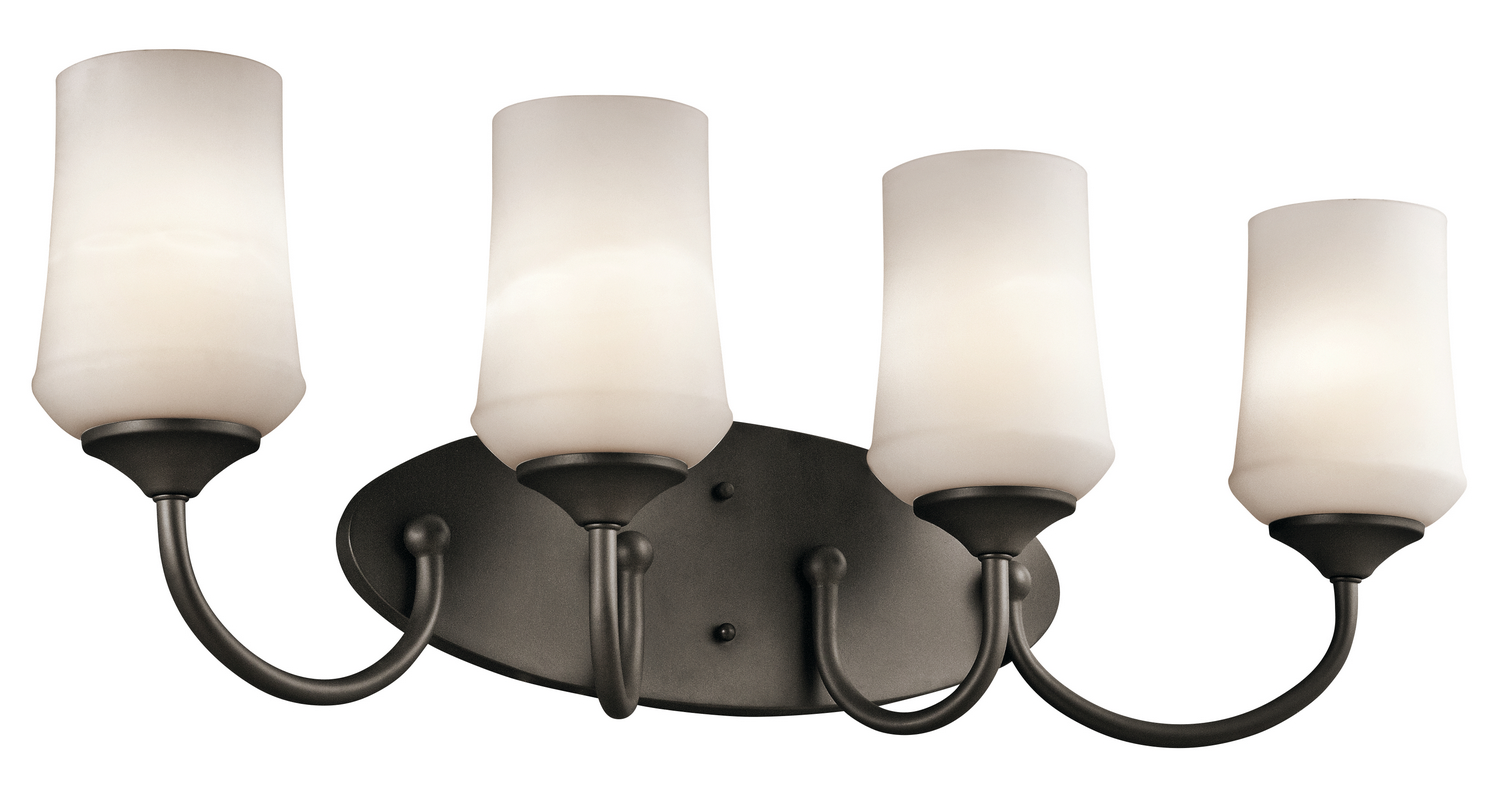 Aubrey 4-Light 4-Arm Bathroom Vanity Light in Olde Bronze