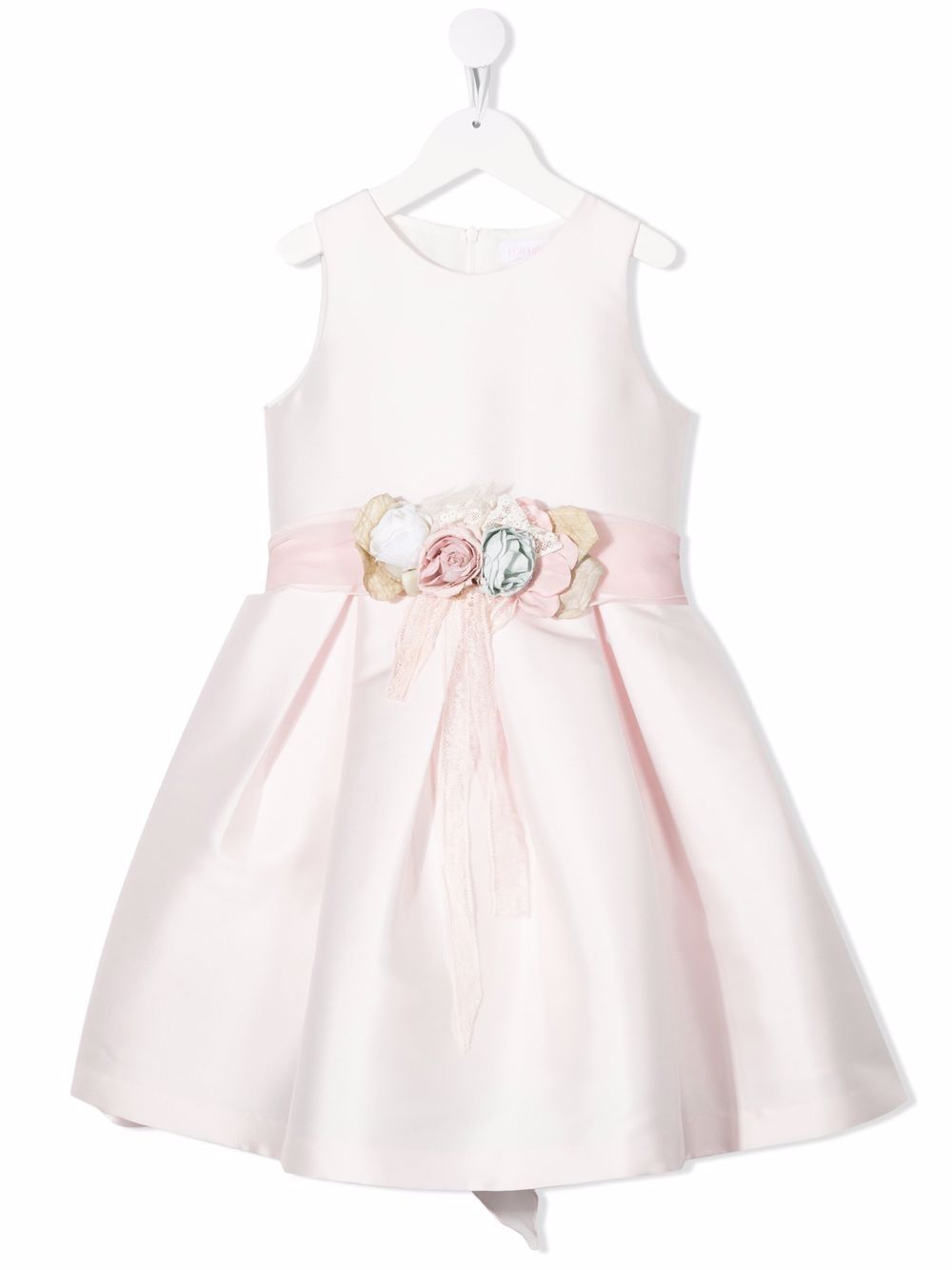 Flower-applique detail dress - Pink