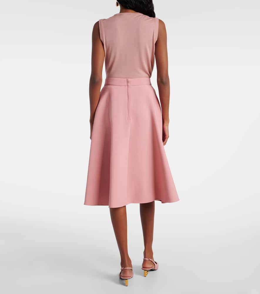 Virgin wool midi skirt