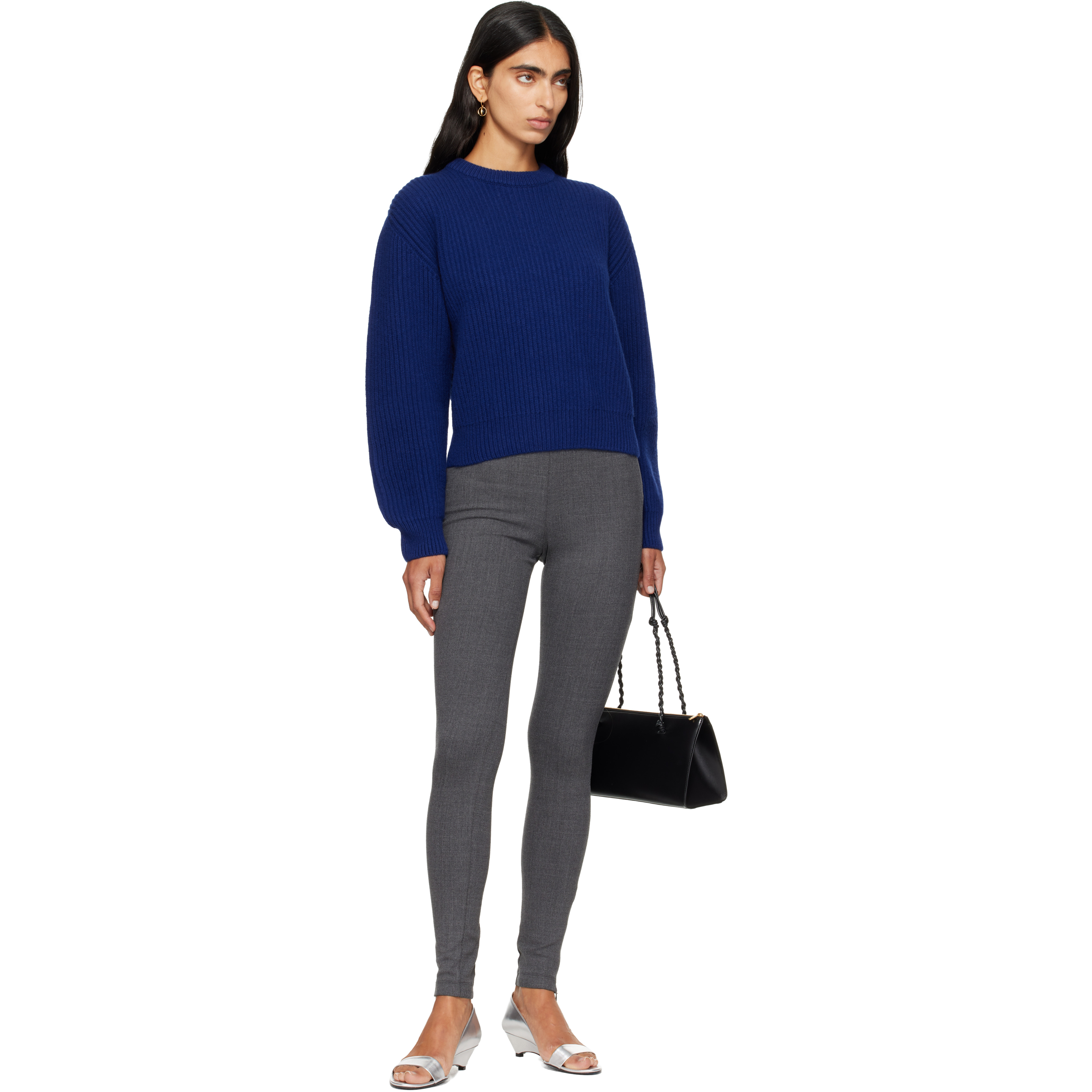 Blue Wool Crew-Neck Sweater