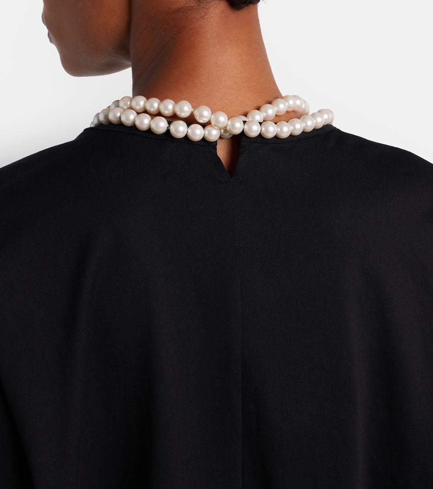 Oversized embellished cotton T-shirt