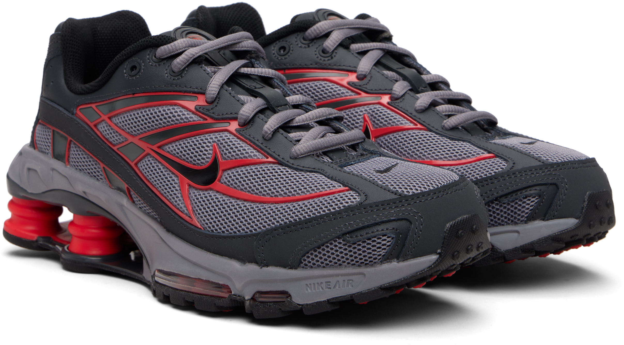 Gray & Red Shox Ride 2 Sneakers