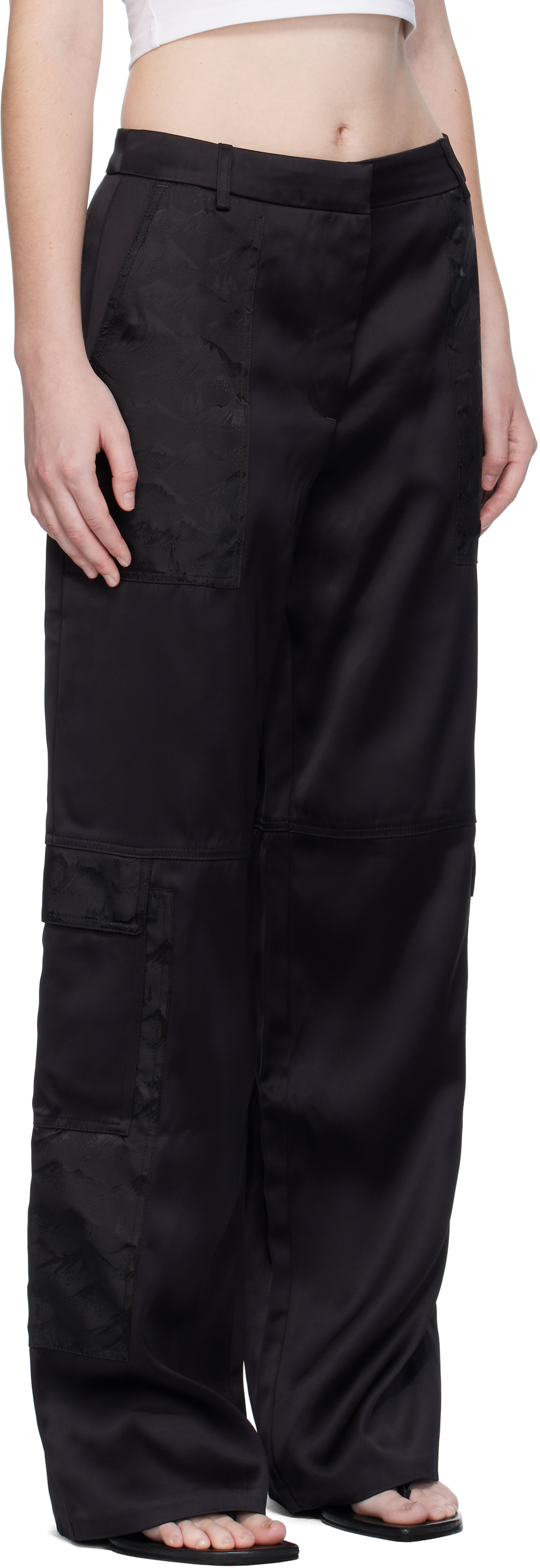 Black Mountain Camo Cargo Trousers