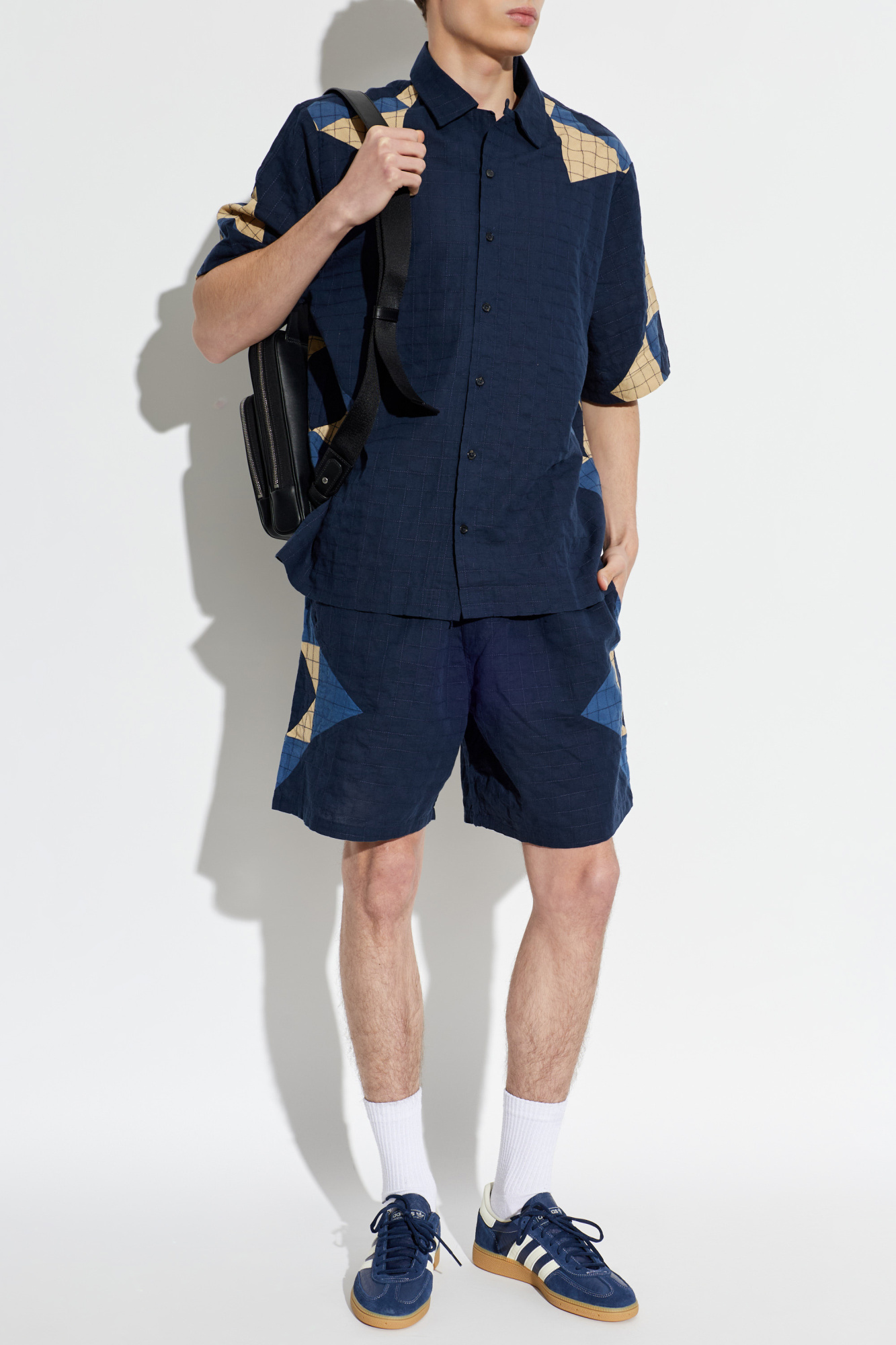Short-sleeve Shirt, Men's, Navy Blue