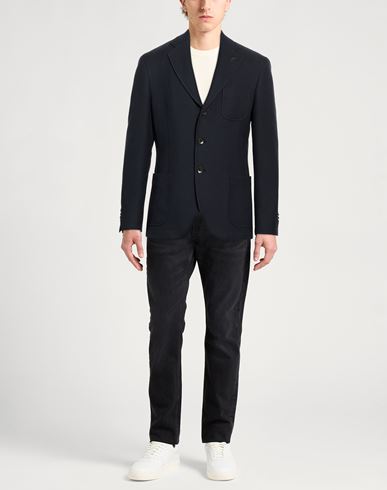Man Blazer Midnight blue Size 40 Cotton