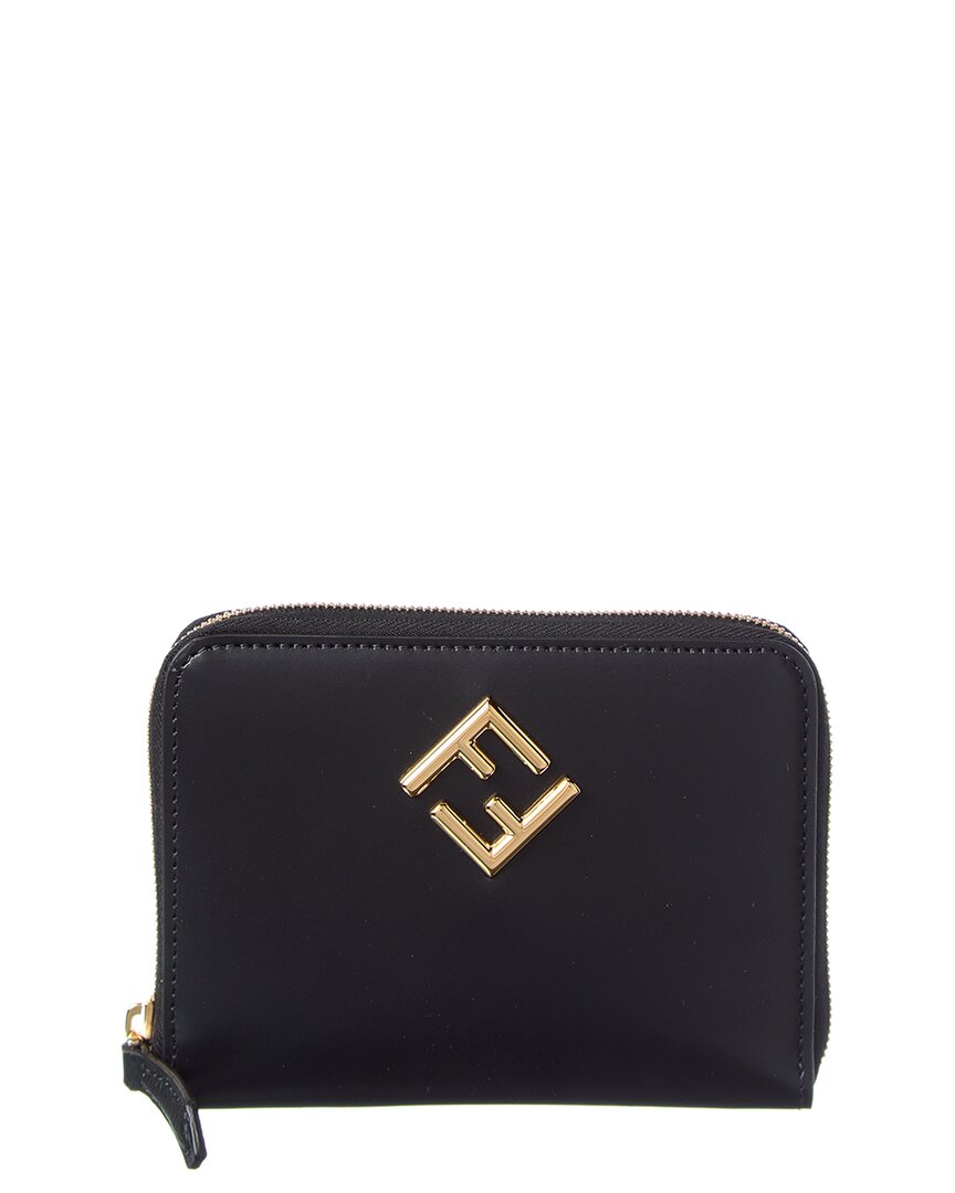FF Diamonds Leather Zip Around Medium Wallet