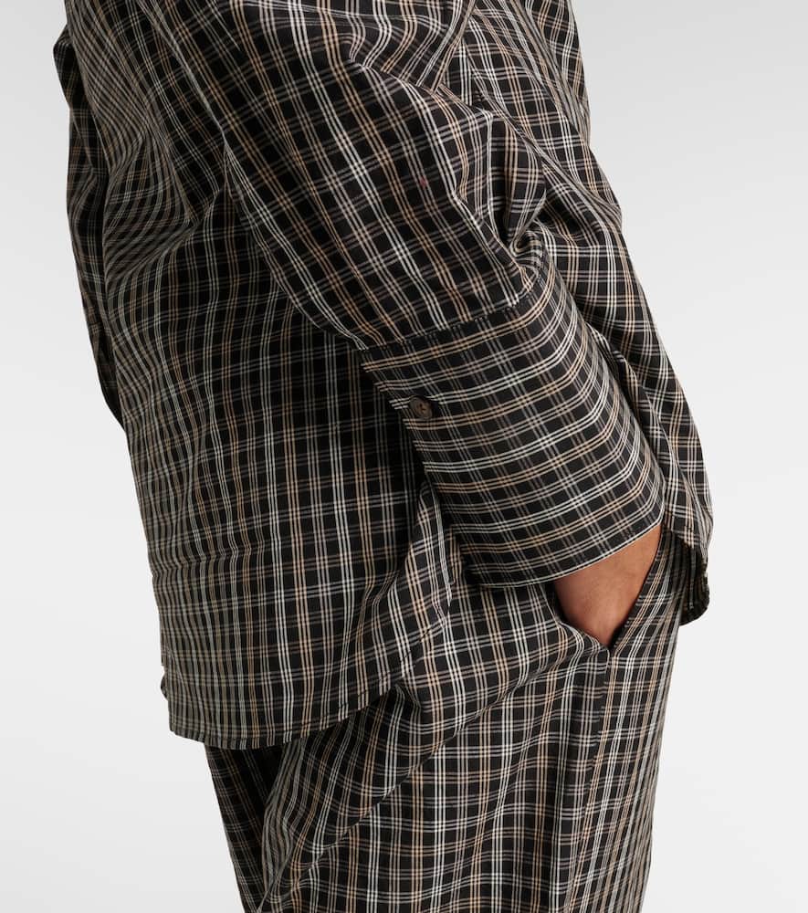 Róhe Checked cotton shirt