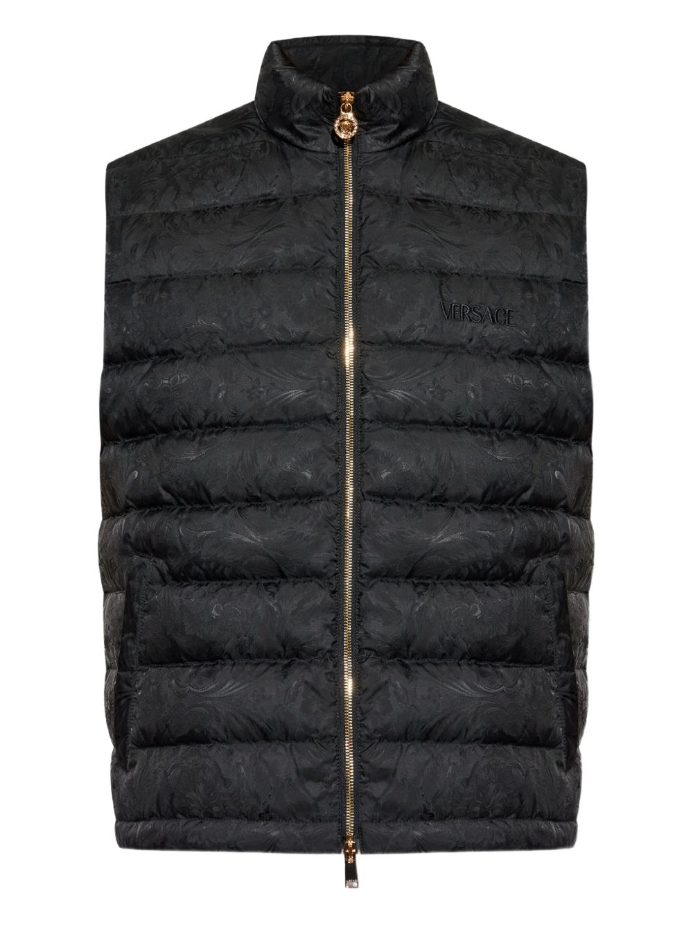 Barocco-jacquard gilet - Black
