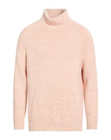 Man Turtleneck Salmon pink Size 40 Cashmere