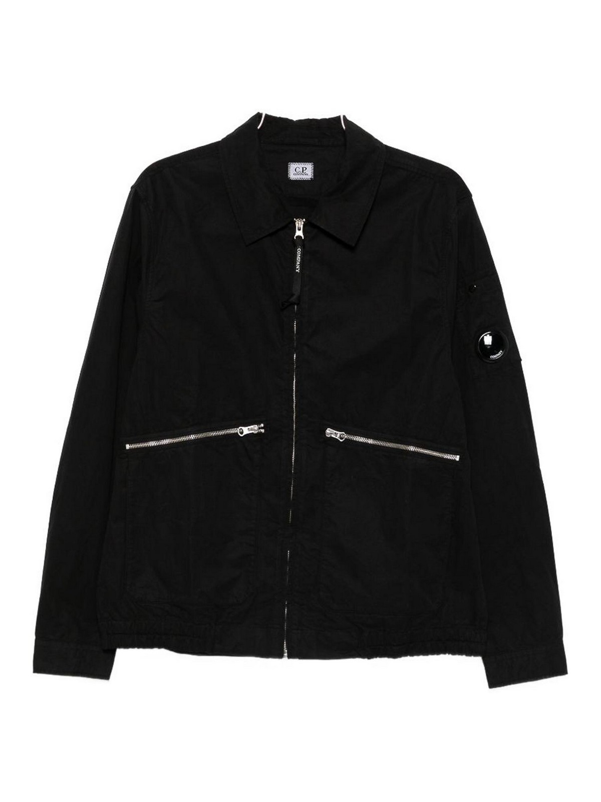 C. P. Company Black Cotton Micro-Reps Jacket