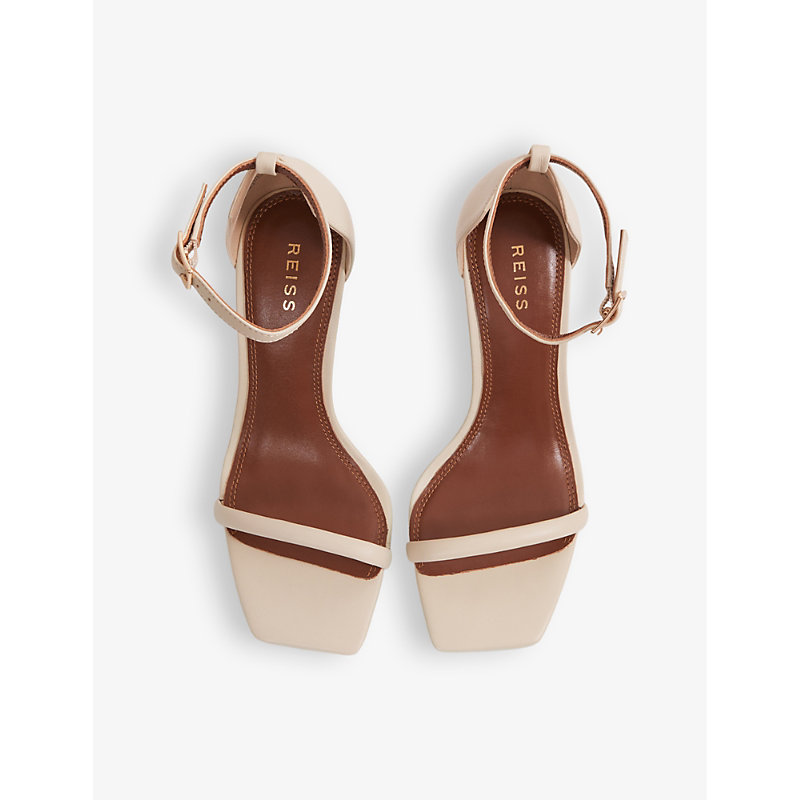 Womens Off White Cora Wedge-heel Leather Sandals